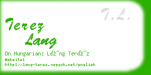 terez lang business card